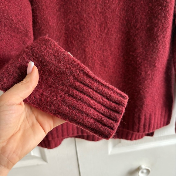 J.Crew Sweater Supersoft Yarn Merino Wool Alpaca Oversized Preppy Quiet Luxury - Picture 2 of 7